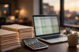 Accountant's desk during tax season — IT support for accounting firms